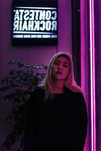 interior design woman in black jacket human